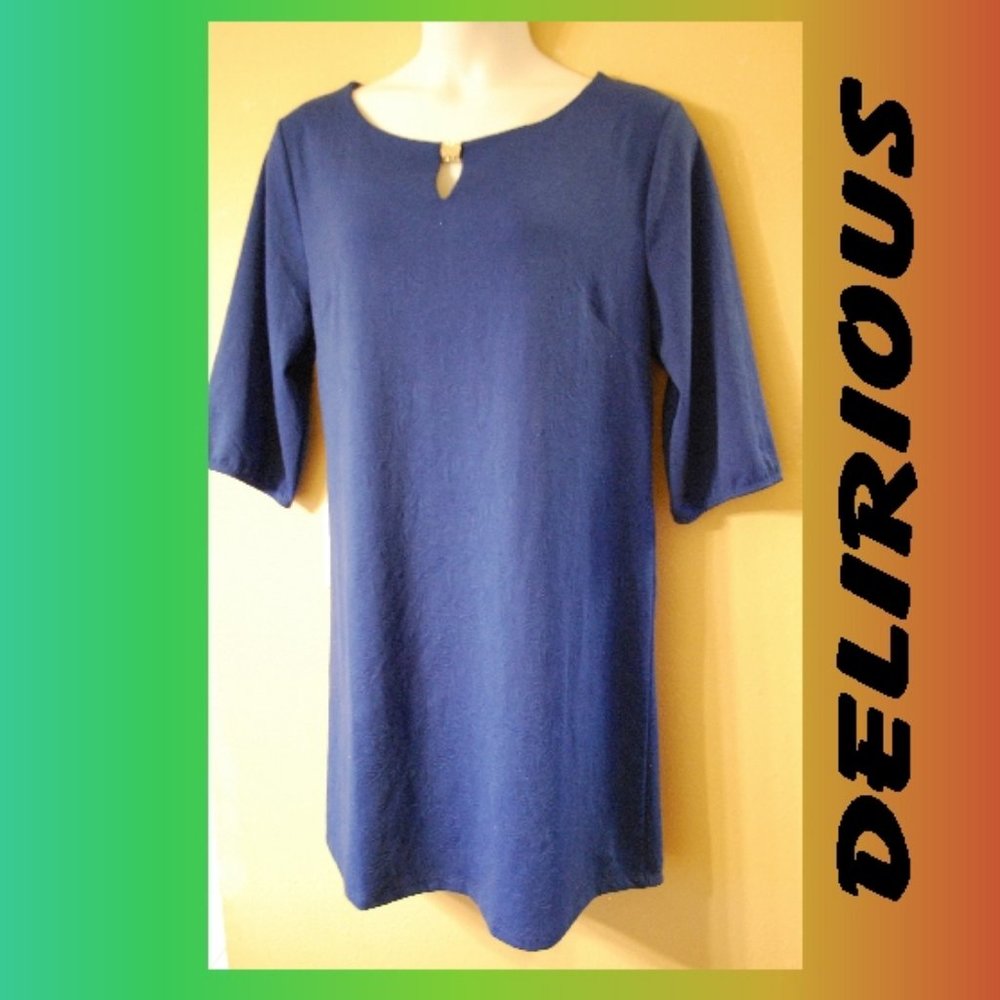 JEWELED ROYAL BLUE FANCY EVENING DRESS